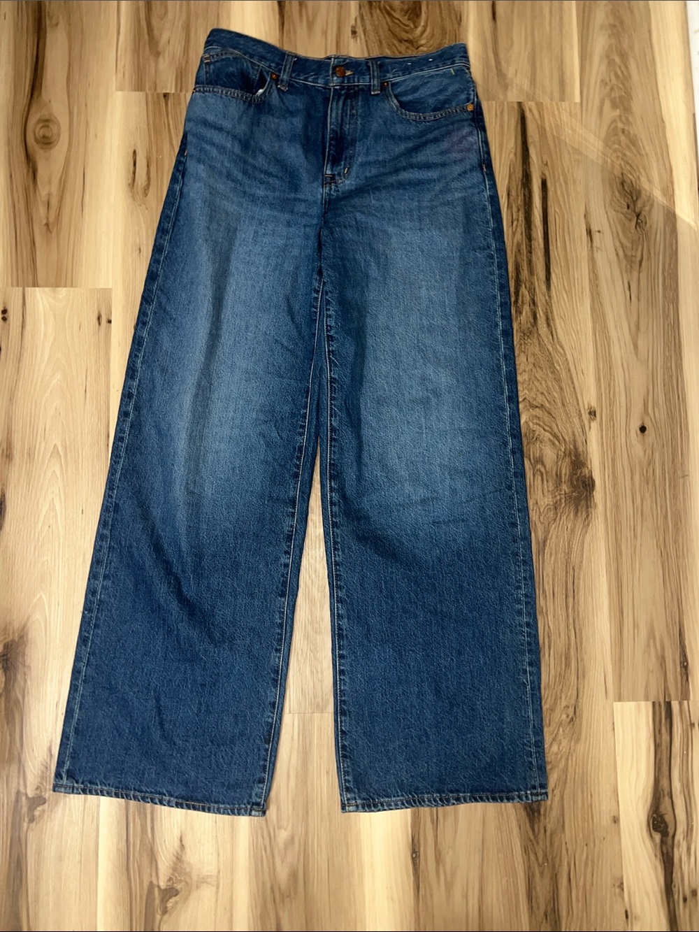 Madewell Wide-Leg Denim Jeans in Medium Blue Wash